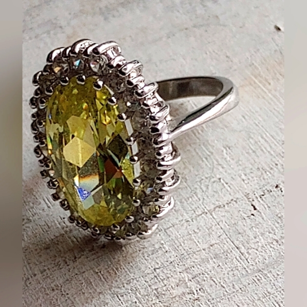 Gemstone & 925 Silver Ring - image 2